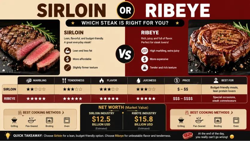 Sirloin or Ribeye