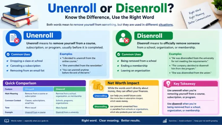 Unenroll or Disenroll