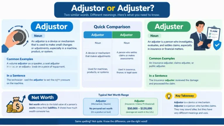 Adjustor or Adjuster
