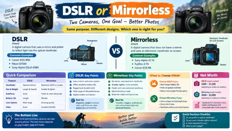 DSLR vs Mirrorless