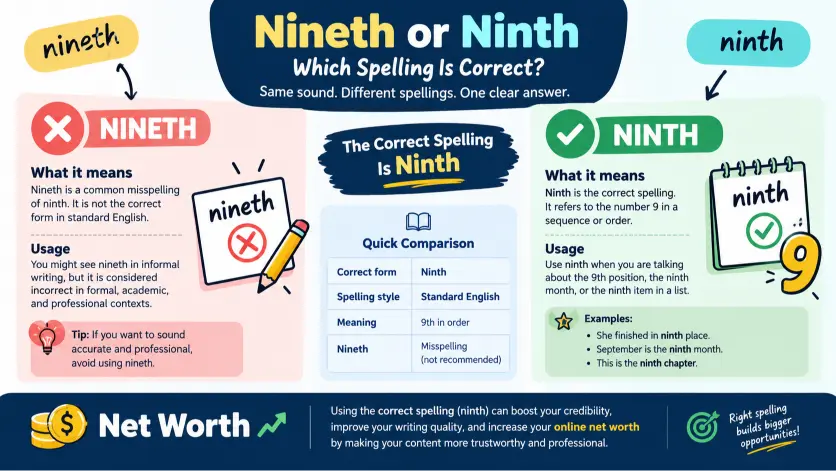 Nineth or Ninth